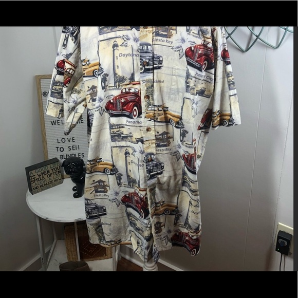 Arbor Bay Men’s Vacation Cruise Vintage Cars - 2X - Picture 7 of 16